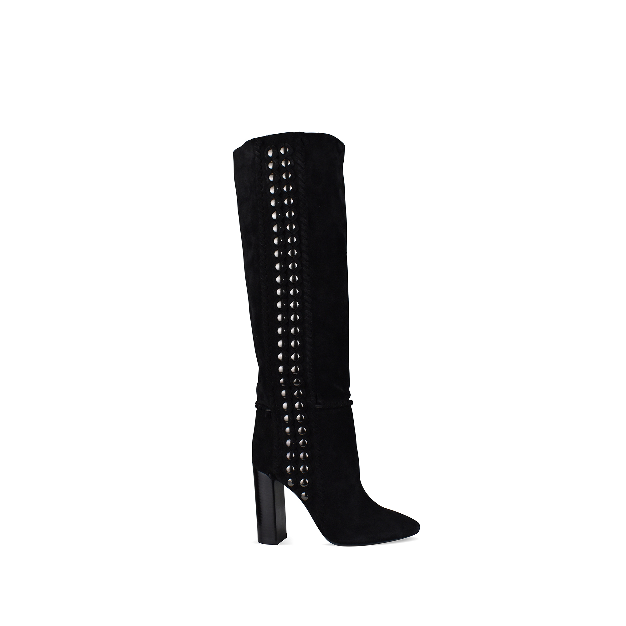 Chaussures à Talons New Look Daim Noir Pointure 5 - Clous Argentés Occasion
