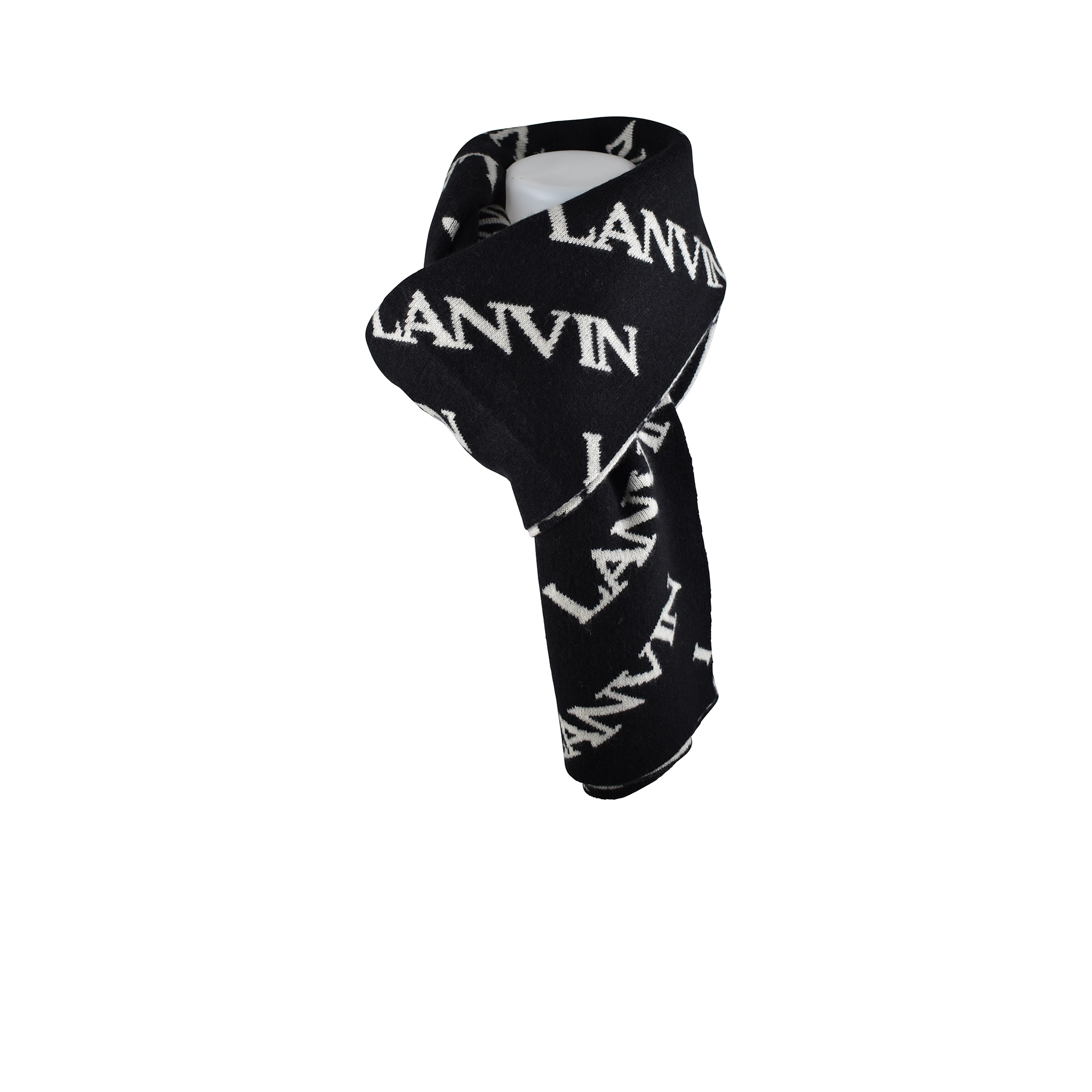 Écharpe Vintage Authentique Lanvin - Laine Et Soie, Motif Paisley Multicouleur
