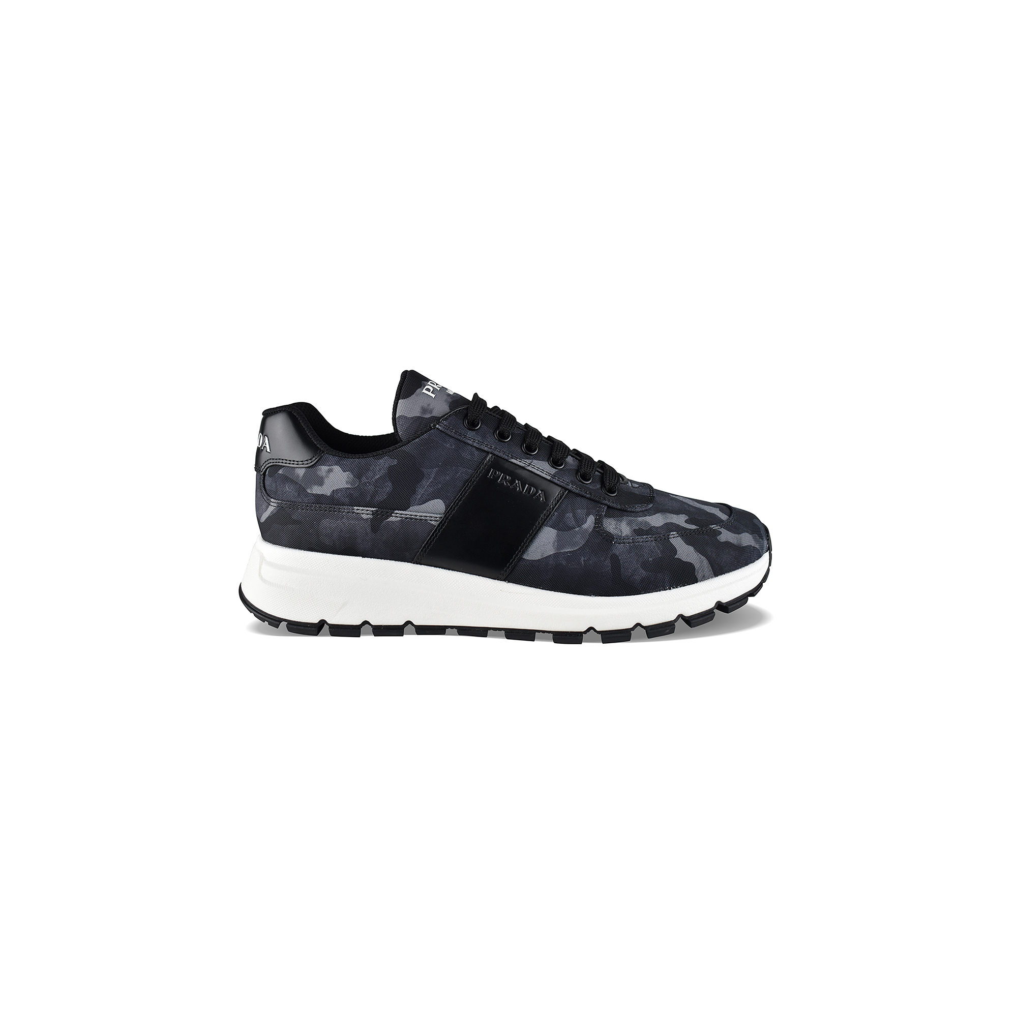 Prada Black Gray Camouflage Lace-Up Boots Prada Combat Boots Black Leather Camouflage Size 36 IT main image 2