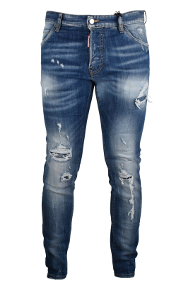 Dsquared2 Teddy Jeans aus blauem Denim – Vorderansicht
