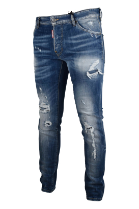 Jean Dsquared2 Teddy en denim bleu – vue de trois-quarts
