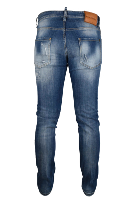 Jean Dsquared2 Teddy en denim bleu – vue de dos