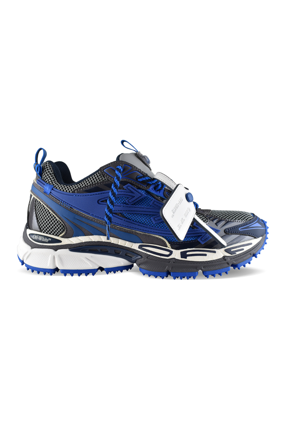 Sneakers Off-White Be Right Back gris y azul marino – vista lateral