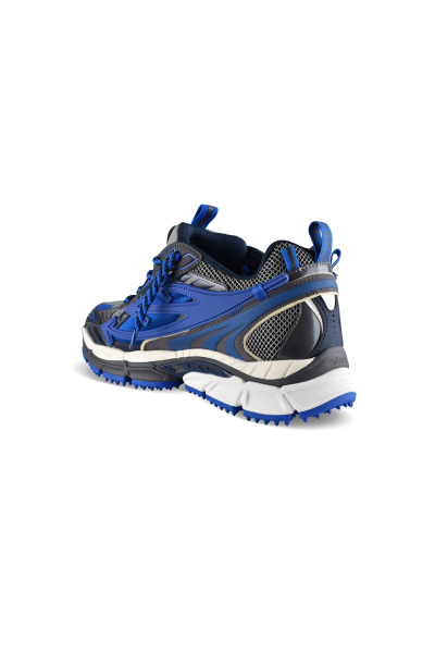 Off-White Be Right Back sneakers in grey and navy blue – back view
