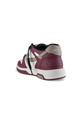 Sneakers Off-White Out of Office burdeos y blanco – vista trasera