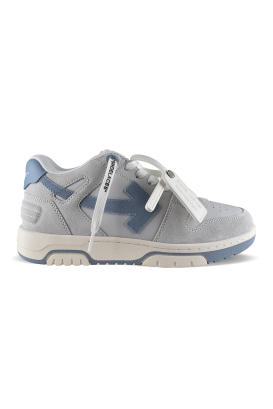 Sneakers Off-White Out of Office gris et bleu – vue de profil