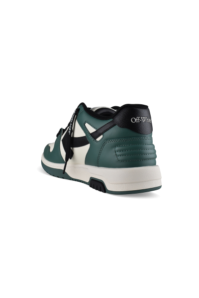 Off-White Out of Office sneakers in green and black – back view
