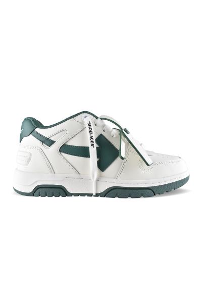 Sneakers Off-White Out of Office blanco y verde – vista lateral