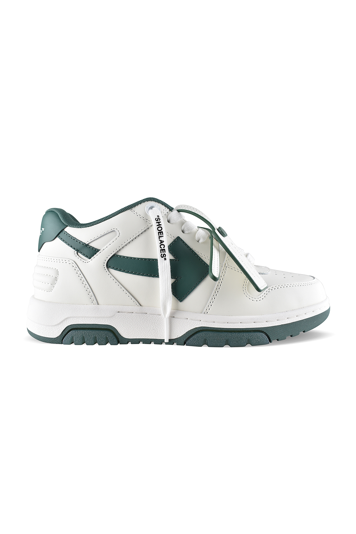 Sneakers Off-White Out of Office bianco e verde – vista laterale