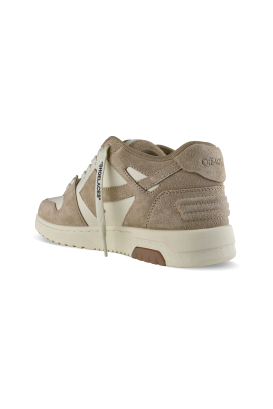 Off-White Out of Office sneakers in beige and brown – back view