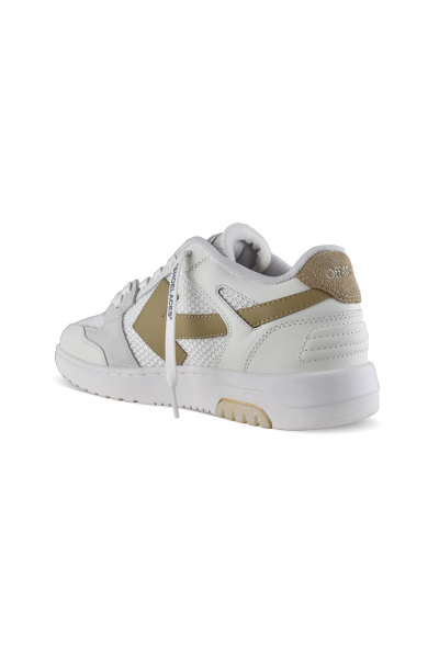 Off-White Out of Office Slim sneakers in white and beige – back view